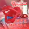 RS-M136 Penis Vibrator Cock Ring Red Lip Penis Lock Ring with APP Remote Control 9 Vibration Modes for Male Sex Fun