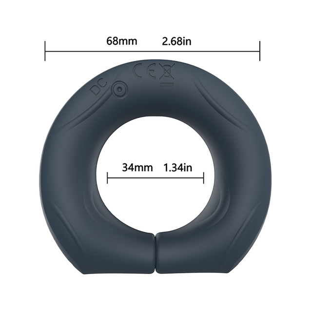 RS-M124 Silicone Magnetic Male Weighted Penis Ring Open Cock Ring Adult Sex Toy