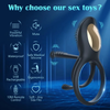 RS-M138 Multifunctional Vibrating Penis Ring Double-ring Extension and Intense Stimulation with 10 Vibration Modes Cock Ring Vibrator