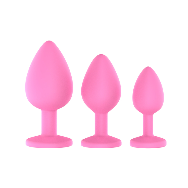 RS-A073 Factory Hot Small Medium Large Sizes Expand Crystal Diamond Safe Trainer Silicone Butt Anal Plug for Women Couples Gay Sex Toy