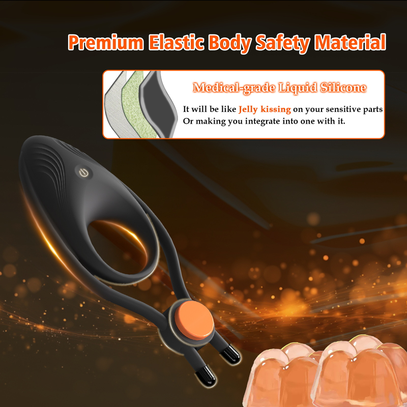 RS-M135 Adjustable Lock Ring Unique Press-slide Strap lock Cock Ring 10 Vibration Sex Toys for Men