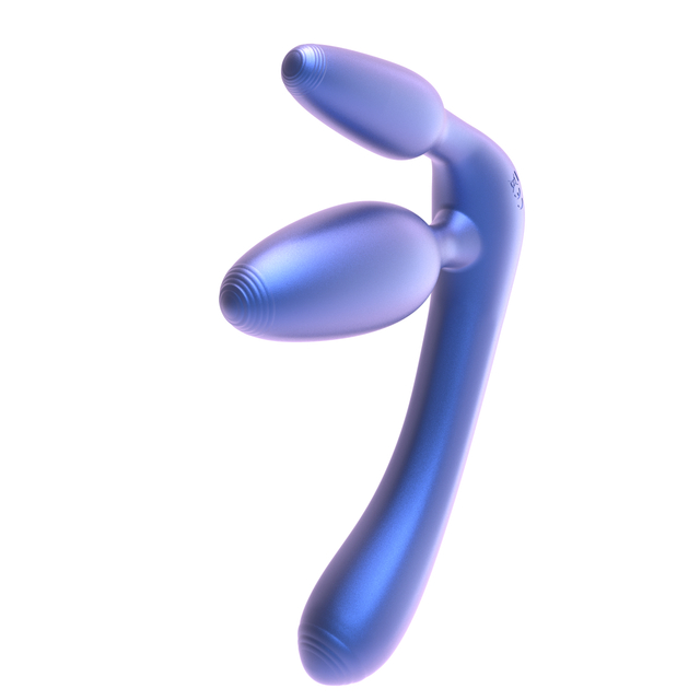 RS-A025 Sex Vibrator Strapless Strap On Dildo Sex Toys - Triple Headed Strapon Vibrator with 10 Vibration G-spot for Lesbians