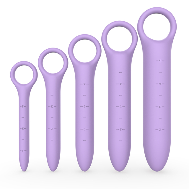 RS-A055/RS-A056/RS-A057/RS-A058/RS-A059 Silicone Anal Plug Training Kit with Safe Pull Ring 5pcs Butt Plug Trainer Set with Scale Anal Sex Toy
