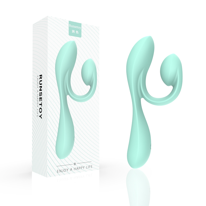 RS-W190 Fashon Musical Symbol-Shaped Full Liquid Silicone G-pot Sex Vibrator for Woman with 10 Frequencies Dual Motor Vibrating