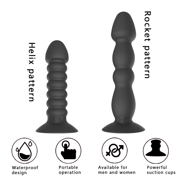 RS-A004 Factory New Sex Products 10 Frequency Vibrating Anal Toys Butt Plug for Adults with Suction Cup 