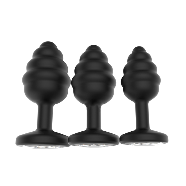 RS-A212 Heart shaped Diamond Anal Butt Plug Three Size Set Adult Anal Toys Ass Stimulation Sex Products for Couple