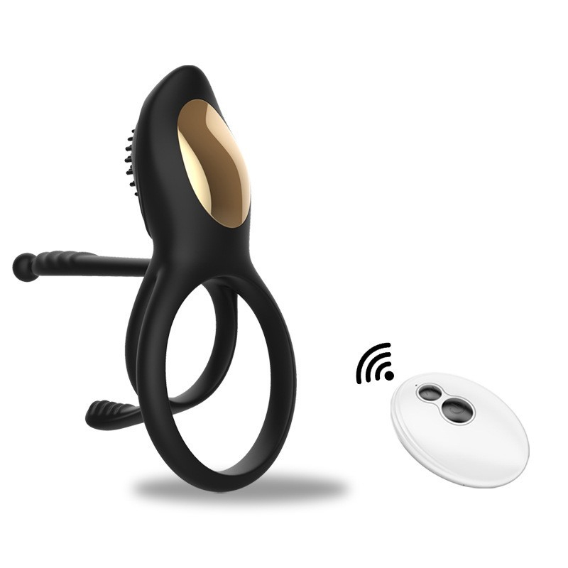 RS-M138 Multifunctional Vibrating Penis Ring Double-ring Extension and Intense Stimulation with 10 Vibration Modes Cock Ring Vibrator
