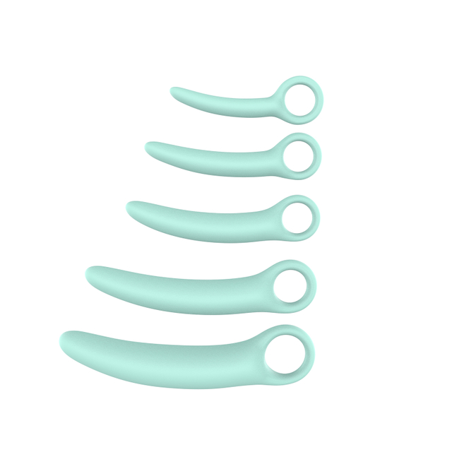 RS-A049 Silicone Anal Plug Training Set with Safe Pull Ring 5Pcs Butt Plug Trainer Kit Prostate Stimulate Anal Sex Toy for Beginners Couples