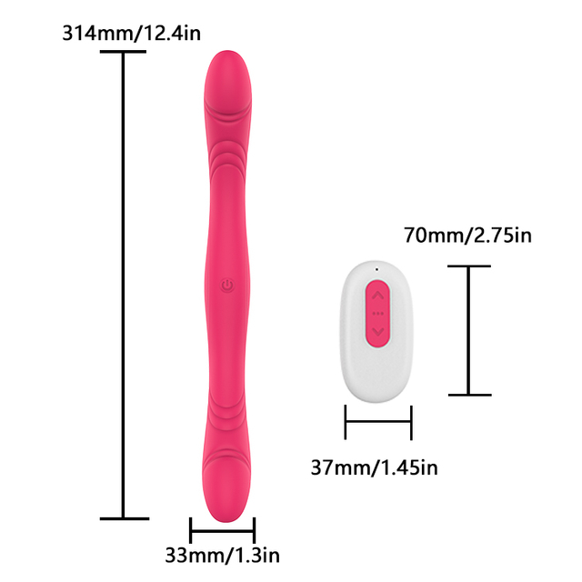 RS-W255 Double Headed Lesbians Sex Vibrator with 7 frequency APP Remote Control Realistic Vaginal Vibrator for Women