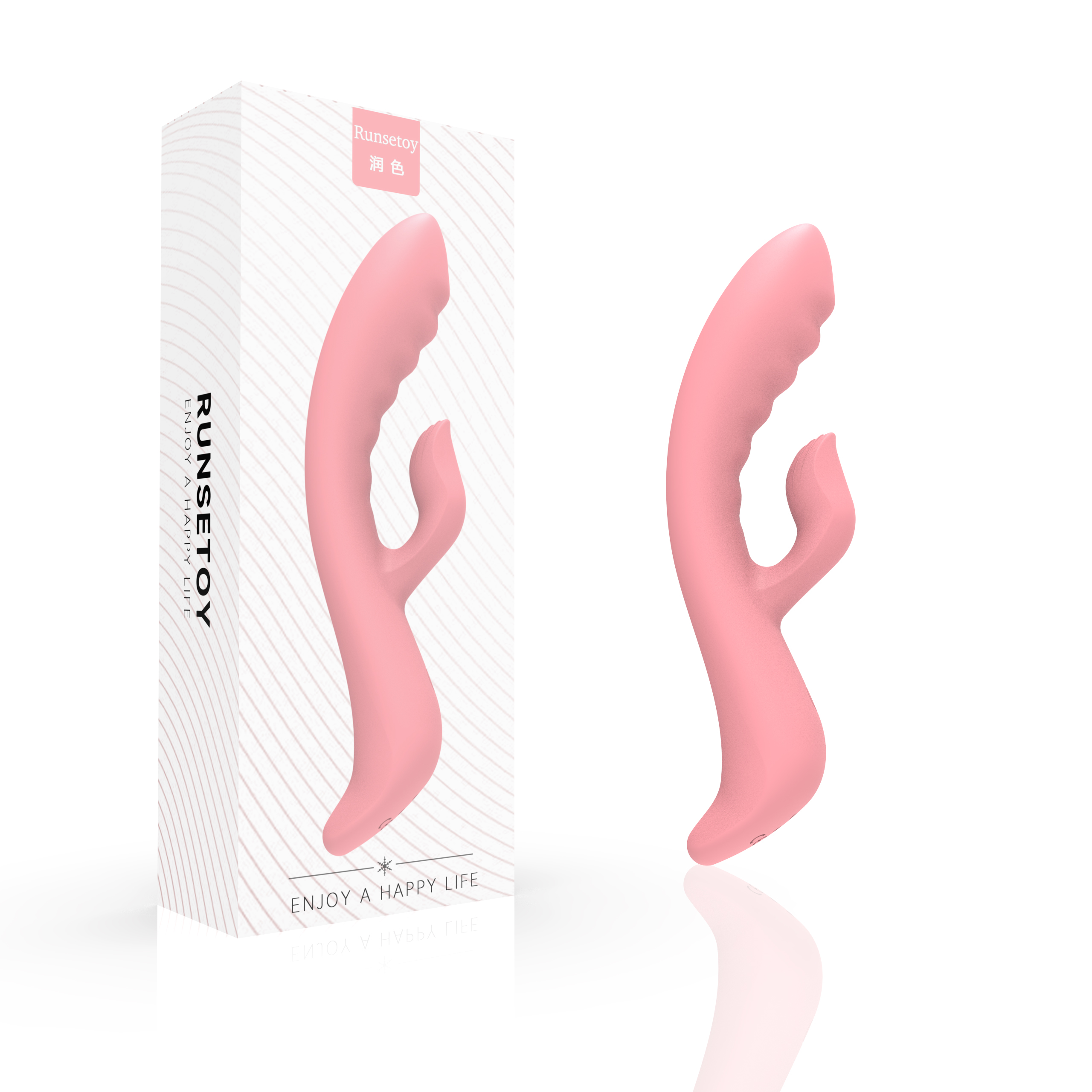 RS-W041 G Spot Rabbit Vibrator Clitoris G-spot Stimulation 10 Powerful Vibrations Dual Motor Stimulator for Women