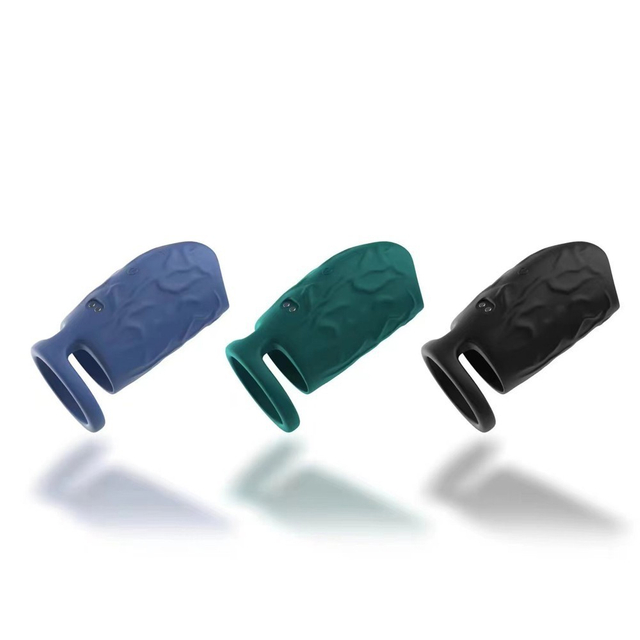 RS-M139 Magnetic Charging Realistic Texture Penis Sleeve APP Control 10 Vibration Penis Vibrator for Male Sex Products