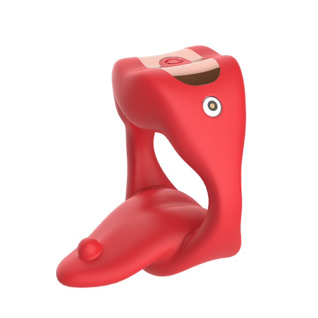 RS-M137 Intelligent Remote Control Vibrating Cock Ring with Flexible Tongue Adult Penis Toys for Man