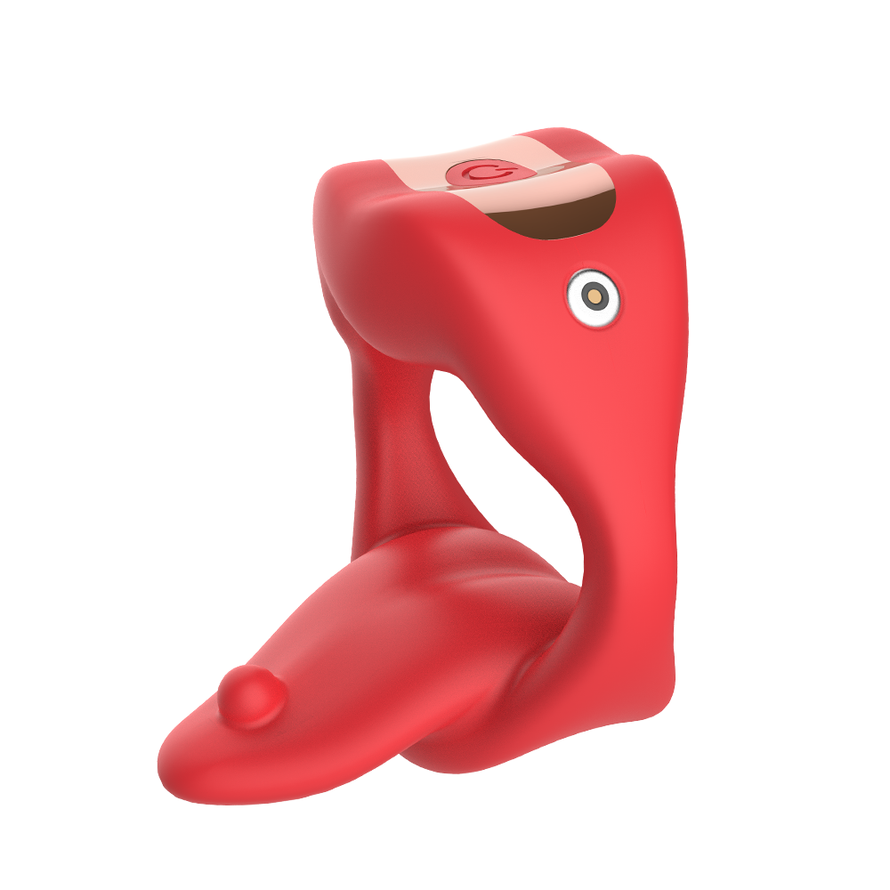 RS-M137 Intelligent Remote Control Vibrating Cock Ring with Flexible Tongue Adult Penis Toys for Man