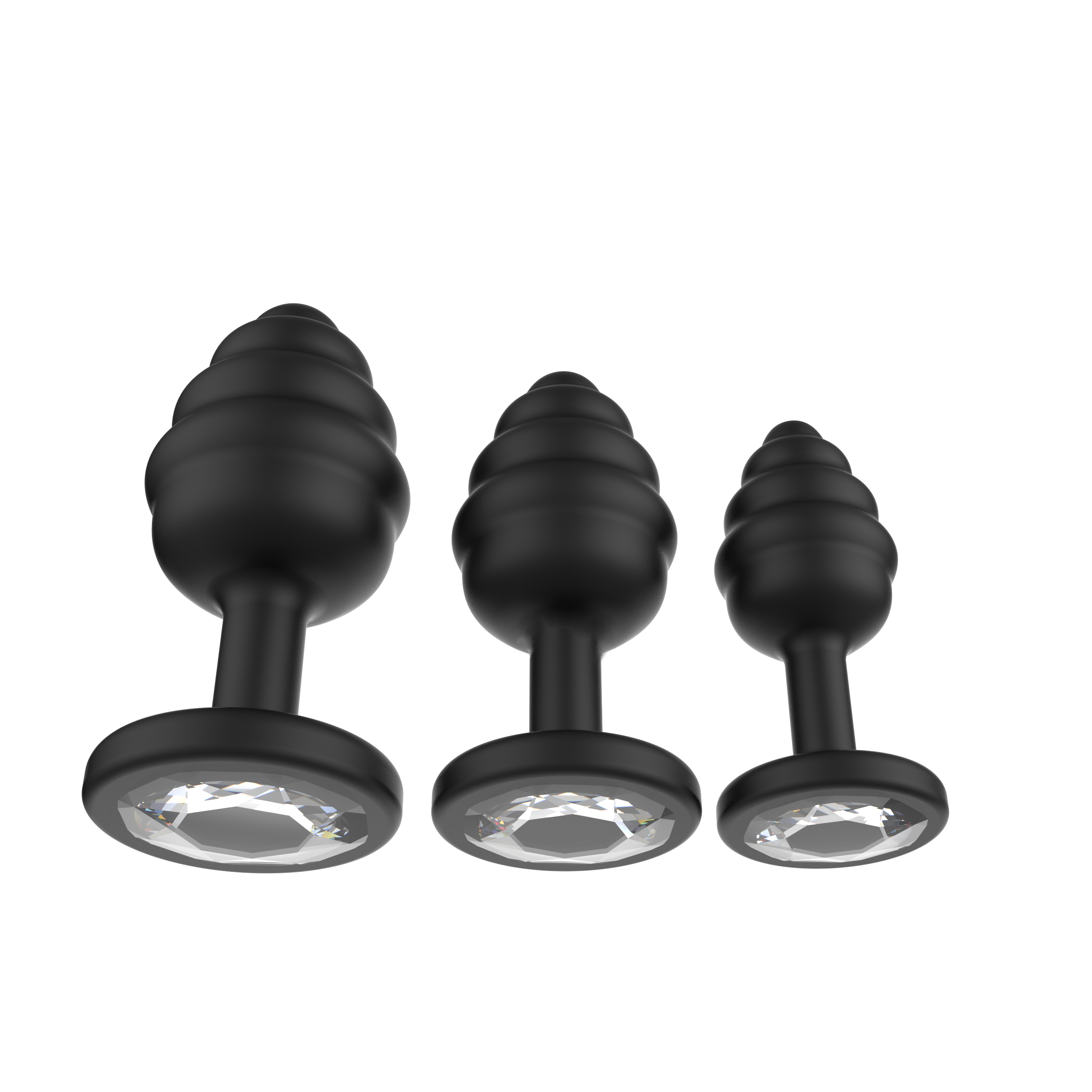 RS-A212 Heart shaped Diamond Anal Butt Plug Three Size Set Adult Anal Toys Ass Stimulation Sex Products for Couple