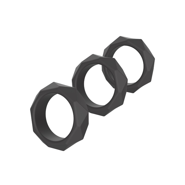 RS-M024 3 Sizes Penis Ring Silicone Cock Rings for Men Erection Sex Aids Cockring Cock Sexual Stimulation Device Pleasure Ring for Man