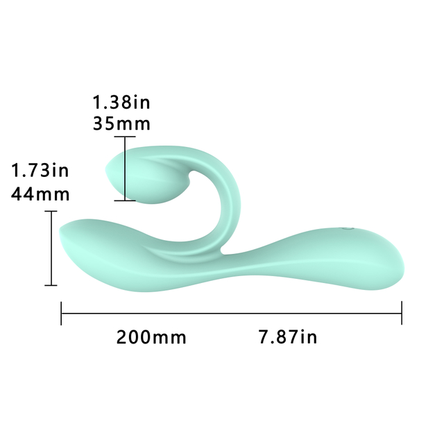 RS-W190 Fashon Musical Symbol-Shaped Full Liquid Silicone G-pot Sex Vibrator for Woman with 10 Frequencies Dual Motor Vibrating
