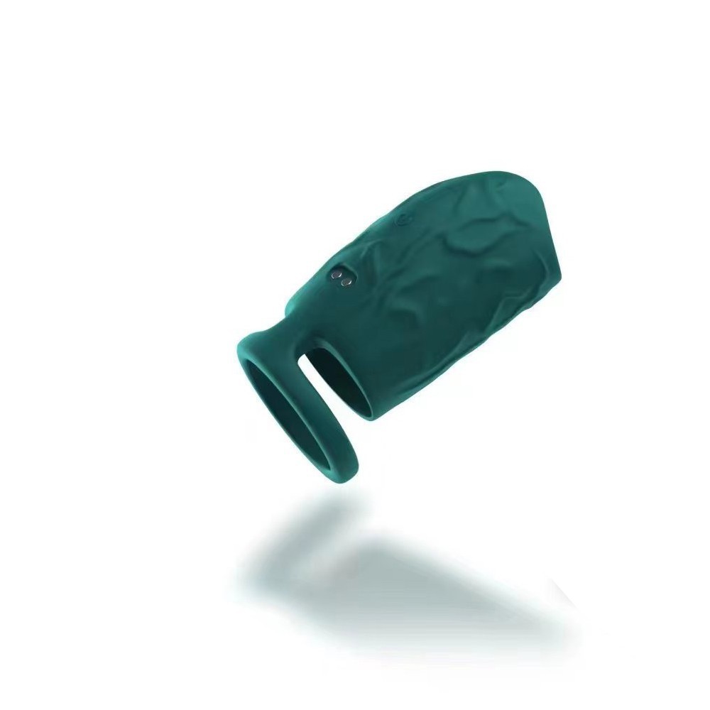 RS-M139 Magnetic Charging Realistic Texture Penis Sleeve APP Control 10 Vibration Penis Vibrator for Male Sex Products